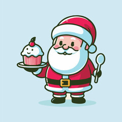 SANTA CLAUSE ICON ON SIMPLE CHRISTMAS