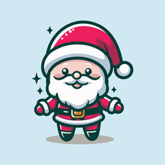 SANTA CLAUSE ICON ON SIMPLE CHRISTMAS
