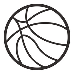 Basketball icon Silhouette vector line art illustration