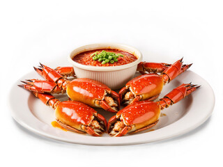 Chilli Crab Succulent crab legs smothered in vibrant tangy sweet chili sauce served with steamed