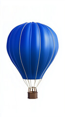 Obraz premium Blue hot air balloon on a white background