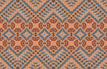 Indonesia Islamic Geometric Patterns Drawingfolk Embroidery, Aztec Geometric Ornament Print. Design for Carpet, Wallpaper, Clothing, Wrapping, Fabric