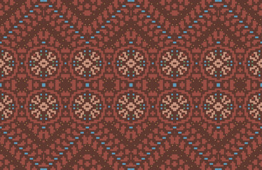 Retro Simple Arabic Geometric Patternfolk Embroidery, Aztec Geometric Ornament Print. Design for Carpet, Wallpaper, Clothing, Wrapping, Fabric