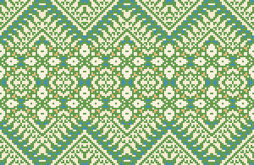 Geometric Tribal Filipino Ethnic Patternfolk Embroidery, Aztec Geometric Ornament Print. Design for Carpet, Wallpaper, Clothing, Wrapping, Fabric