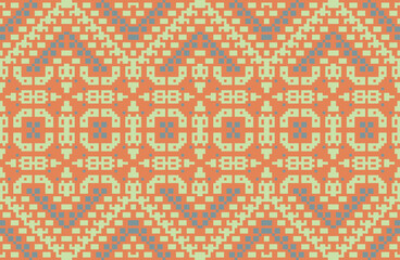 Textile Background Colorful Abstract Geometric Patternfolk Embroidery, Aztec Geometric Ornament Print. Design for Carpet, Wallpaper, Clothing, Wrapping, Fabric