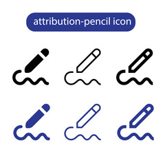 Pencils write icon symbol collection on white background.