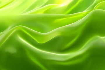 Obraz premium Bright Neon Green Wavy Background Texture