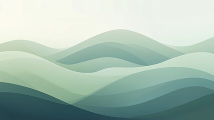 Abstract Green and Blue Wavy Background