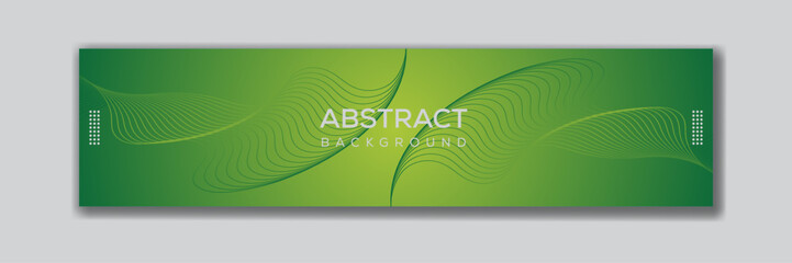 Creative, modern, abstract Technology green gradient colorful LinkedIn cover or banner design for your LinkedIn profile photo