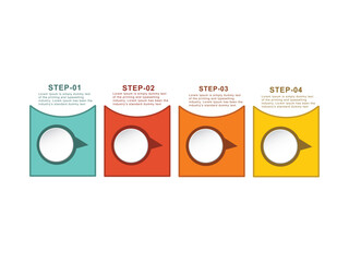 four step vector infographic