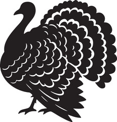 Cute turkey icon silhouette design vector art illustration.