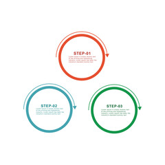 3 step circles Vector infographic design 01