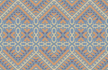 Sarong Ethnic Filipino Patternfolk Embroidery, Aztec Geometric Ornament Print. Design for Carpet, Wallpaper, Clothing, Wrapping, Fabric