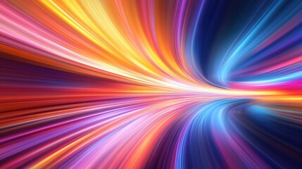 Obraz premium Abstract futuristic background with pink blue neon lines glowing in ultraviolet light, and bokeh lights.