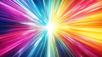 Obraz premium Abstract futuristic background with pink blue neon lines glowing in ultraviolet light, and bokeh lights.