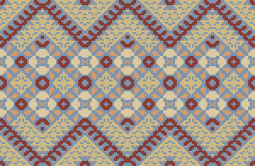 Persian Simple Arabic Geometric Patternfolk Embroidery, Aztec Geometric Ornament Print. Design for Carpet, Wallpaper, Clothing, Wrapping, Fabric