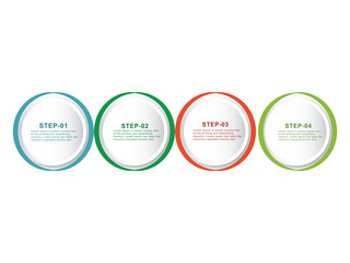 four step vector infographic template design 02