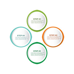 four step vector infographic template design 3