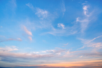 clear blue sky background,clouds with background, Blue sky background with tiny clouds. White fluffy clouds in the blue sky. 