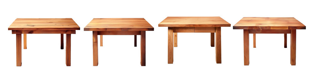 Minimalist Wooden Tables with Varied Designs