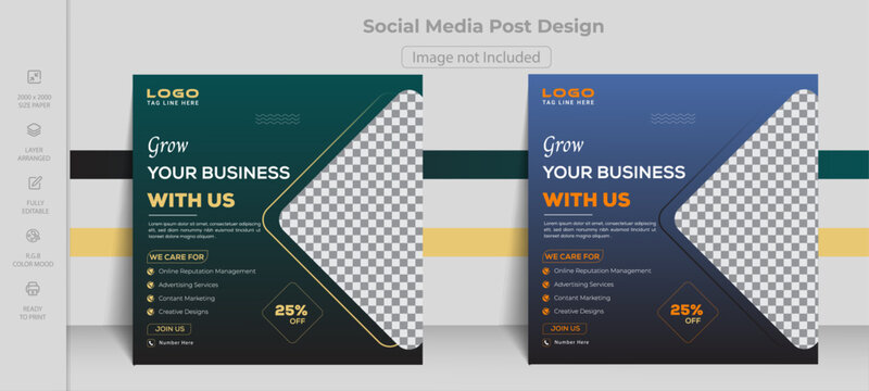 Social Media Post Design Templates, banner medical, marketing post.