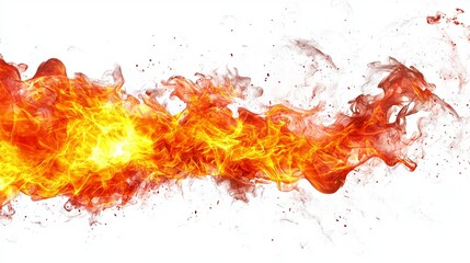 A flame with a compact, oval shape