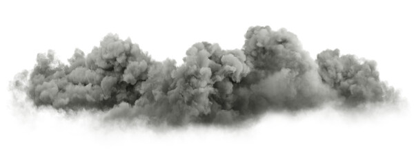 Weather gray clouds spread cutout on transparent backgrounds 3d illustrations png