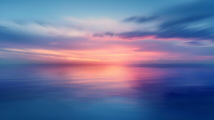 Obraz premium Abstract Blurred Ocean Sunset with Soft Pink and Blue Hues for Background