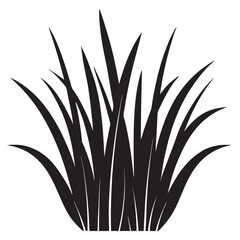 Grass silhouette vector illustration line art