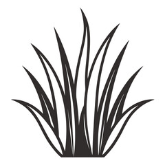 Grass silhouette vector illustration line art