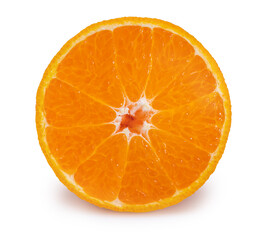 Fresh Orange fruit on whithe background, Dekopon orange or sumo mandarin tangerine isolate on white with clipping path.