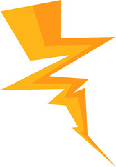 Shiny yellow lightning and thunder elements with many variations for your needs to use in natural themed designs or other themes