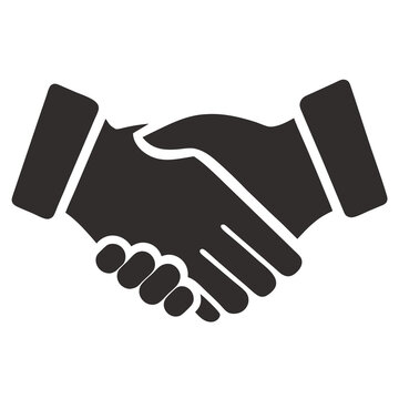 recommend clip art: Handshake icon Silhouette line art vector illustration