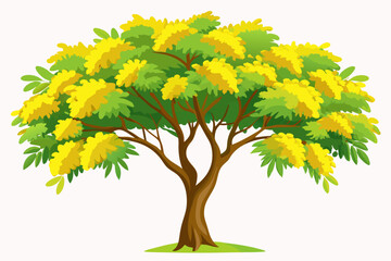 Single Tree Illustration Vector