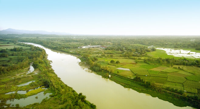 Aerial Photograpy - Lanscape River Beautiful Nature