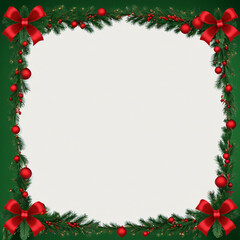 Christmas decoration on plain background