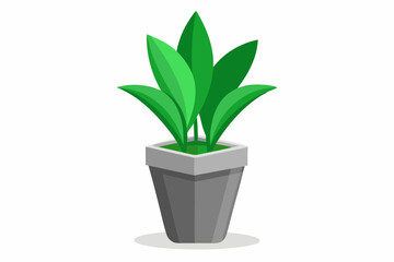 Plant in Pot and Tree Multi Purpose Illustration