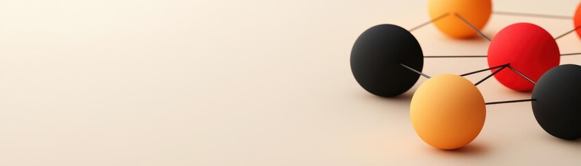 A network of speech bubbles connecting different groups, illustrating the flow of ideas and dialogue essential for effective business communication