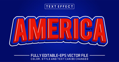 America font Text effect editable