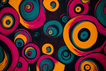 Fototapeta premium Psychedelic Spirals in Bold Contrasting Colors Create a Mesmerizing and Eye-Catching Visual Composition