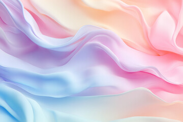 Obraz premium Soft Pastel Abstract Waves Flow Like Liquid, Creating a Soothing and Mesmerizing Visual Composition