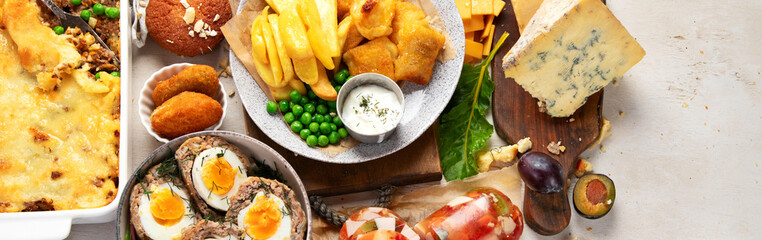 Traditional British food.