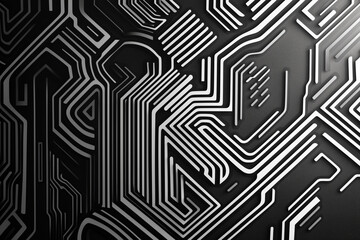 Retro Geometric Lines Form Intricate Patterns in a Vintage-Style Abstract