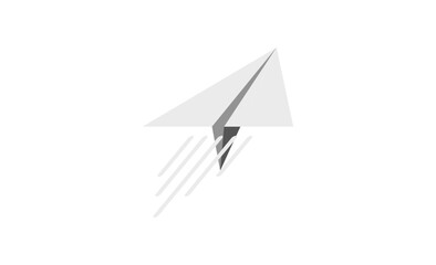 Flying Paper Airplane Icon Design