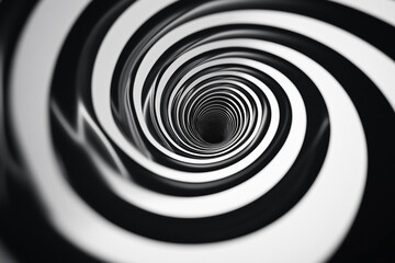 Obraz premium Hypnotic Spiral Patterns in a Monochromatic Palette: An Entrancing Abstract Design