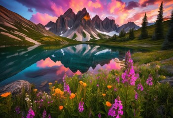 vibrant travel journal featuring stunning landscape imagery lush serene colorful skies captured breathtaking details, adventure, exploration, journey