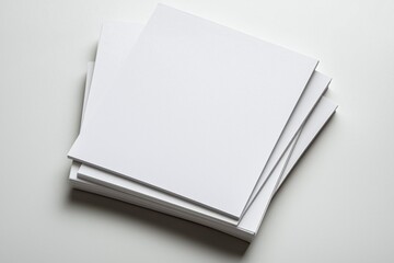 Blank A4 Stacked Paper Mockup isolated created with Generative AI