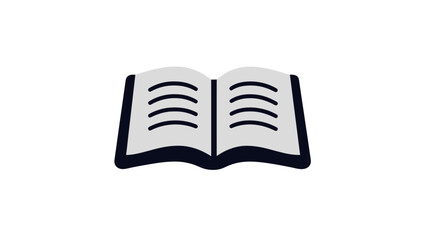 Vector Illustration of an Open Book Icon - Educational and Knowledge Symbol - Simple and Modern Design for E-Learning, Teaching, and Literacy Projects