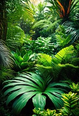 vibrant greenery unique plant shapes designs lush environment, artistic, botanical, blooming, biodiversity, climbers, colors, colorful, cultivation, decor, exotic