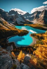 Naklejka premium breathtaking views extraordinary travel destinations captured stunning landscapes scenic vistas, adventures, adventure, allure, architecture, beaches